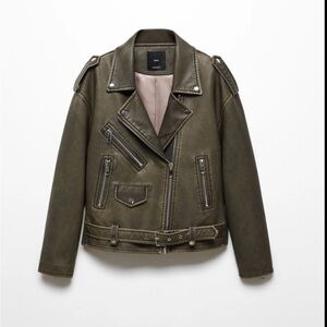 Olive Green Biker Jacket